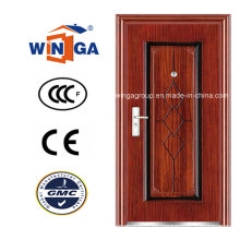 Puerta de acero de la seguridad del hierro del metal del exterior del ce (WS-95)